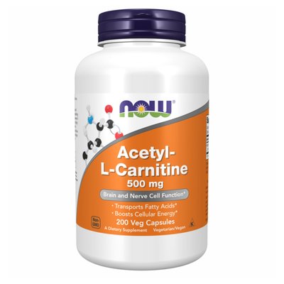 Acetyl L-Carnitine 500mg - 200 vcaps 2022-10-0652 фото