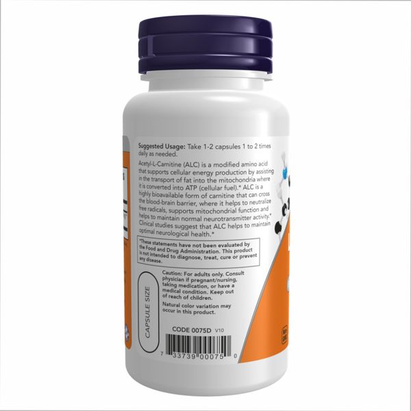 Acetyl L-Carnitine 500mg - 200 vcaps 2022-10-0652 фото