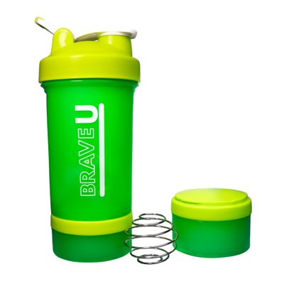 Shaker with containers 3 in 1 - 600ml Light green 2022-10-2341 фото