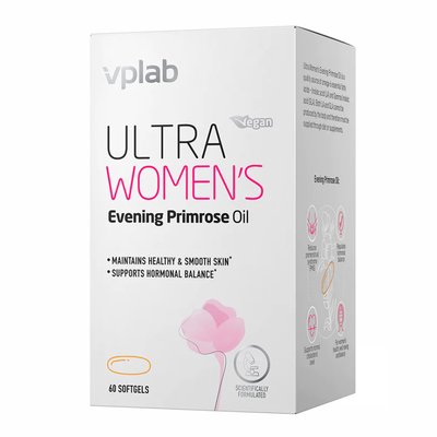 Ultra Women's Evening Primrose oil - 60 softgels (До 05.24) 2022-10-2828 фото