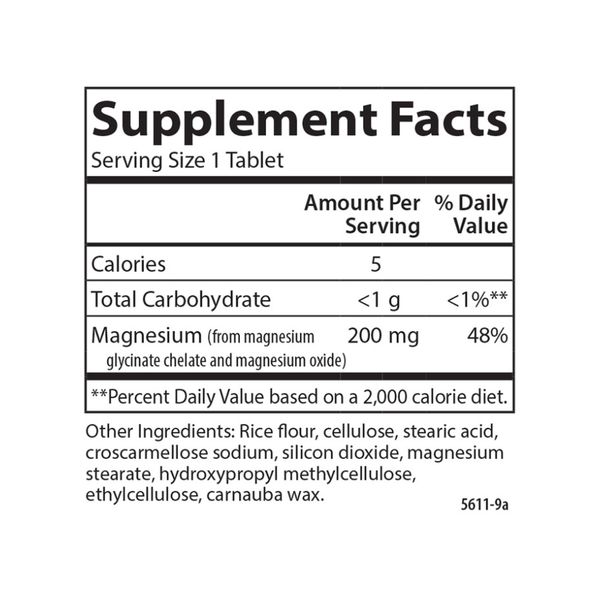 Chelated Magnesium Glycinate - 180 tabs 2022-10-2509 фото