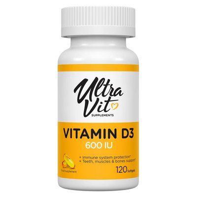 Vitamin D3 600 IU - 120 softgels 2022-10-2902 фото