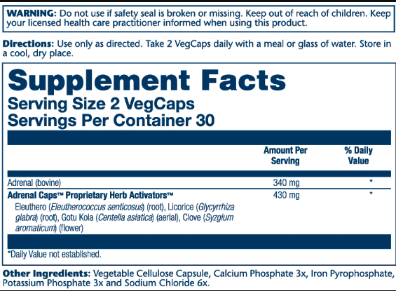 Adrenal 170mg - 60 vcaps 2022-10-1027 фото