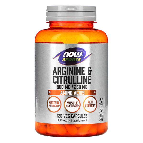 Arginine 500mg Citruline 250mg - 120 vcaps 2022-10-0648 фото