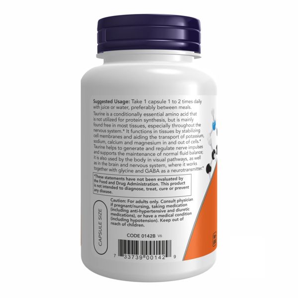 Taurine 1000mg - 100 vcaps 2022-09-1175 фото