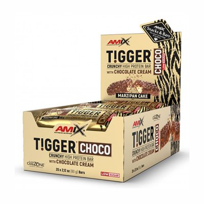 Tigger Zero Choco Protein Bar - 20x60g Marzipan Cake 2022-10-0218 фото